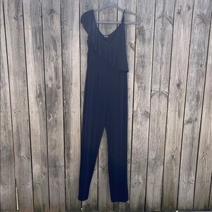 Bebe Blue Sleek Sleeveless Jumpsuit